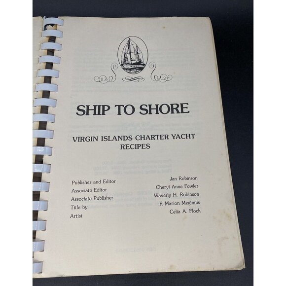 SHIP TO SHORE Virgin Islands Charter Yacht Recipes Vintage Cookbook 1984 SIGNED - Picture 7 of 16